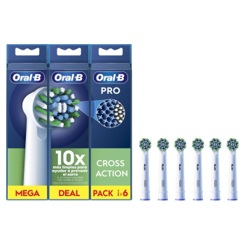 Recambio de cabezales Pro Cross Action Oral-B 6 ud.