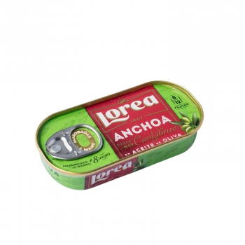 Filetes de anchoas del Cantábrico en aceite de oliva Lorea 50 g.