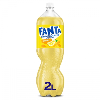 Fanta de limón zero azúcares añadidos botella 2 l.