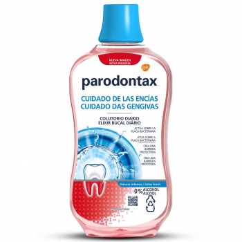 Colutorio diario cuidado de las encías frescor intenso 0% alcohol Parodontax 500 ml.
