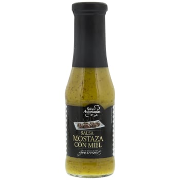 Salsa Mostaza con miel Salsas Asturianas sin gluten botella 320 g.
