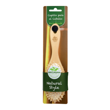 Cepillo para el cabello oval grande Becasan Nature 1 ud.