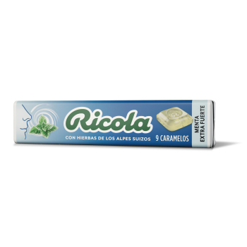 Caramelo sabor menta extrafuerte Ricola 31,5 gr.