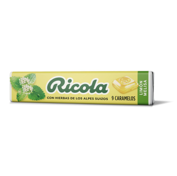Caramelo sabor limón melisa sin azúcar Ricola 32 gr.