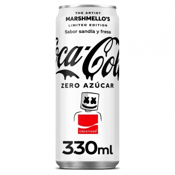 Coca-Cola zero azúcar sabor sandía y fresa lata 33 cl.