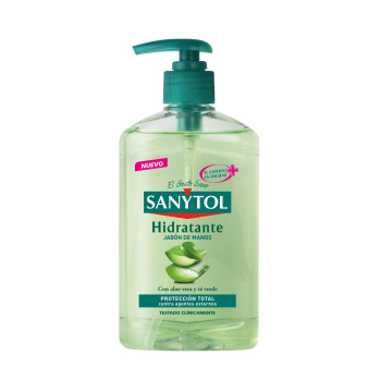 Jabón de manos hidratante con protección total contra agentes externos Sanytol eco-pack 500 ml.