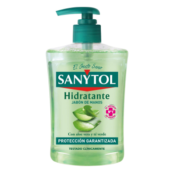 Jabón de manos hidratante con protección total contra agentes externos Sanytol 500 ml.