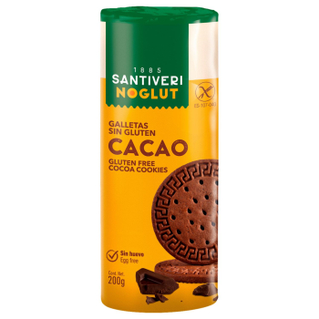 Galleta digestive cacao Santiveri Noglut sin gluten 200 g.