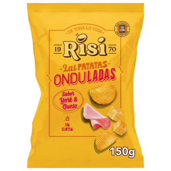 Patatas fritas onduladas york queso Risi sin gluten 150 g.