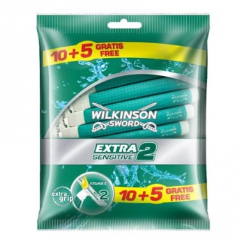 Maquinilla afeitar desechable Extra II piel sensible Wilkinson 10 ud.
