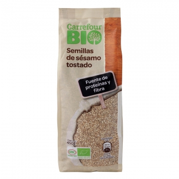 Semillas de sésamo tostado ecológicas Carrefour Bio 450 g.