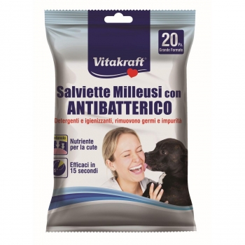 Toallitas multiusos antibacterias para perros Vitakraft