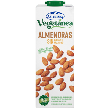 Bebida de almendra sin azúcar añadido Central Lechera sin lactosa brik 1 l.