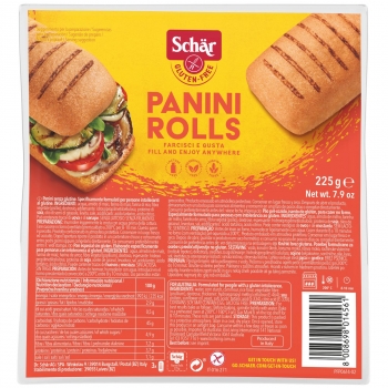 Pancillos para hornear Pannini Rolls Schar sin gluten y sin lactosa 225 g.