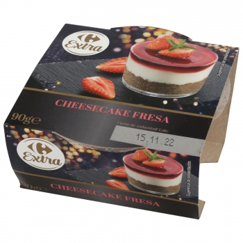 Cheesecake fresa Carrefour Extra 90 g.