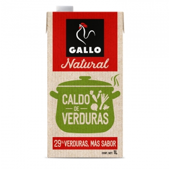 Caldo natural de verduras Gallo sin gluten y sin lactosa brik 1 l.