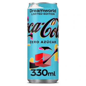 Coca Cola zero azúcar Dreamworld lata 33 cl.
