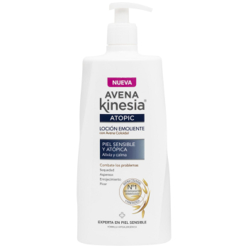 Loción corporal emoliente con avena para piel sensible y atópica Avena Kinesia 400 ml.