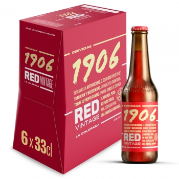 Cerveza 1906 red vintage La Colorada pack de 6 botellas 33 cl.