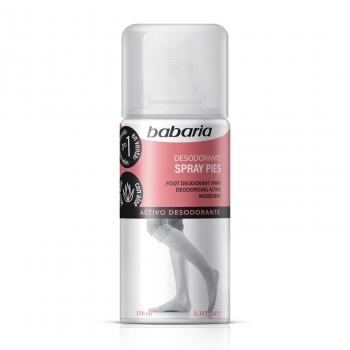 Desodorante spray pies con aloe vera controla la sudoración y la humedad de los pies Babaria 150 ml.
