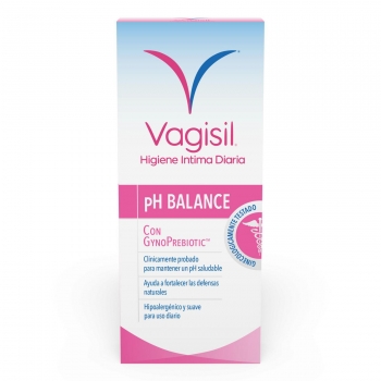 Higiene íntima diaria PH Balance Prebiótico Vagisil 250 ml.