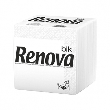 Set de Servilletas  2 capas de Celulosa RENOVA Cocktail 90pz - Blancas