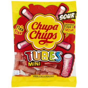 Caramelos de goma mini tubos sabor fresa pica pica Chupa Chups 150 g.