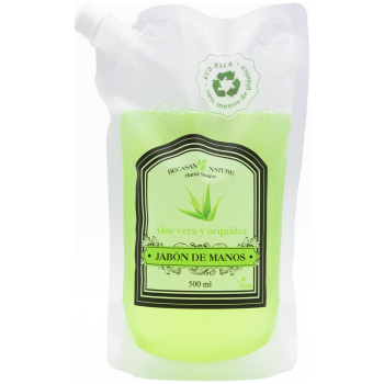 Jabón líquido aloe vera Becasan Nature recarga 500 ml.