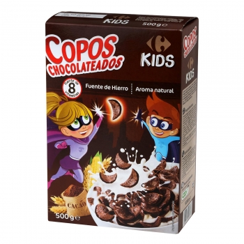 Copos de cereales chocolateados  Carrefour Kids 500 g.
