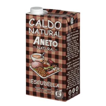 Caldo natural de escudella Aneto sin gluten y sin lactosa brik 1 l.