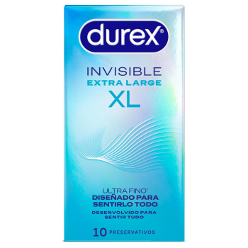 Preservativos invisible XL Durex 10 ud.