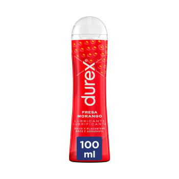 Lubricante sabor y aroma fresa de base agua Durex 100 ml.