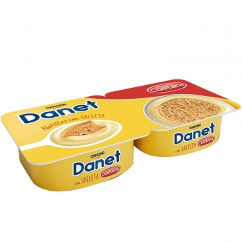 Natillas sabor galleta Danone Danet 2 unidades de 120 g