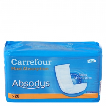 Compresas adulto Absodys Carrefour 28 ud.