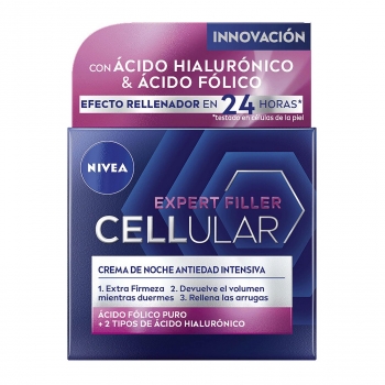 Crema de noche antiedad intensiva Cellular Expert Filler Nivea 50 ml.