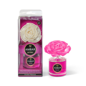 Ambientador flor perfumada frutas de la pasión Ambar 75 ml.