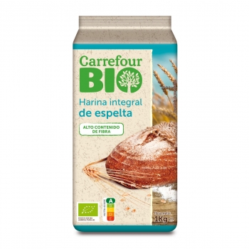 Harina integral de espelta ecológica Carrefour Bio 1 kg.