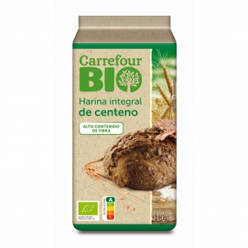 Harina integral de centeno ecológica Carrefour Bio 1 kg.