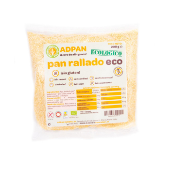 Pan rallado ecológico Adpan sin gluten 200 g.
