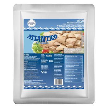 Atún en aceite de girasol Atlántico 950 g.