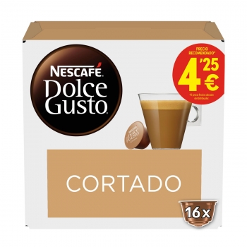 Café cortado espresso macchiatto en cápsulas Nescafé Dolce Gusto 16 ud.