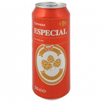 Cerveza Carrefour especial lata 50 cl.