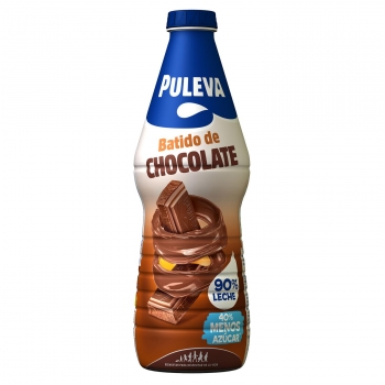 Batido de chocolate 40% menos azúcar Puleva sin gluten botella 1 l.