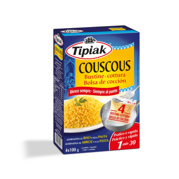 Couscous express Tipiak pack de 4 bosas de 100 g. 4 x 100 g