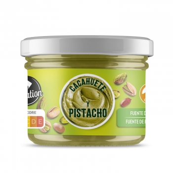 Crema de pistacho y cacahuete Sensation Carrefour sin gluten 180 g.