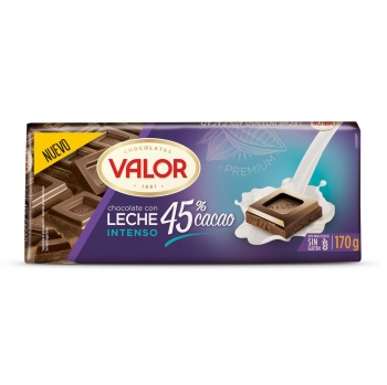 Chocolate con leche Valor sin gluten 170 g.