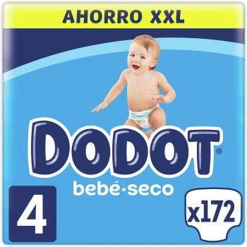 Pañales Dodot bebé-seco XXL T4 (9-14 Kg) 172 ud.