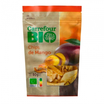 Chips de mango ecológicos Carrefour Bio doy pack 80 g.