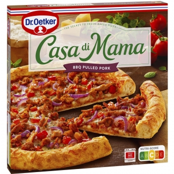 Pizza de barbacoa con pollo y cerdo Casa de Mama Dr. Oetker 405 g.