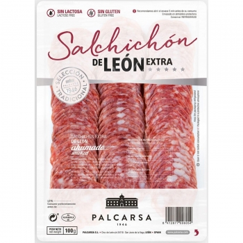 Salchichón Extra de León Palcarsa sin gluten y sin lactosa 100g